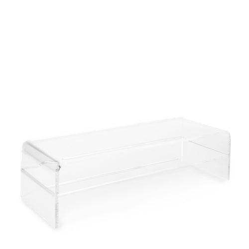 CLARTE ACRYLIC MEDIA STAND RISER WITH SHELF