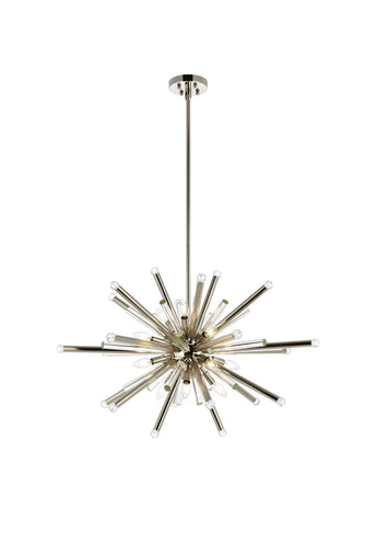 MAXWELL 14 LIGHT POLISHED NICKEL CHANDELIER