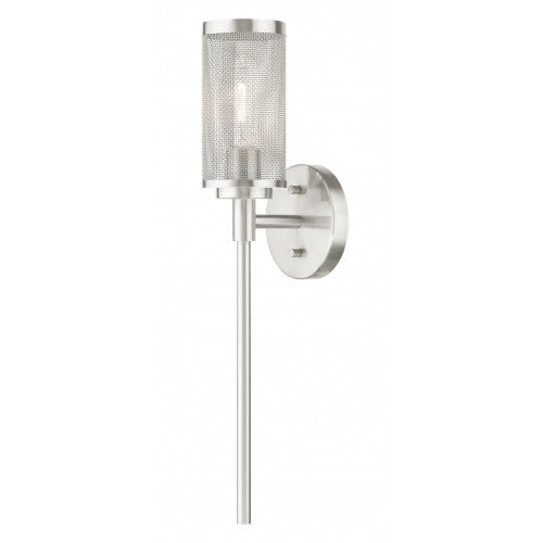 INDUSTRO 1 LIGHT SCONCE- BRUSHED NICKEL