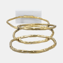 Metal Multiple Ring with Marble Base