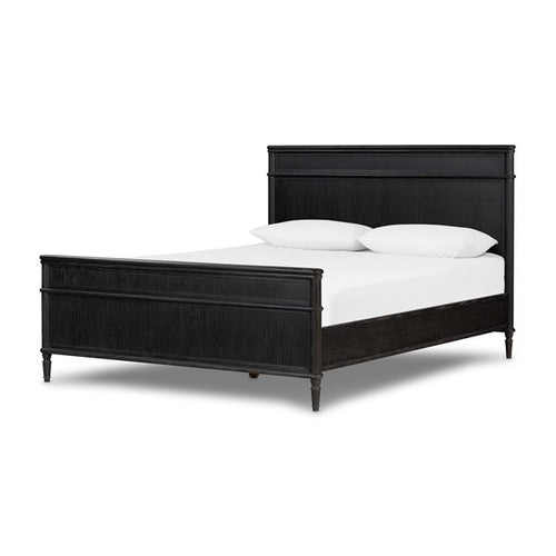 TOULOUSE KING BED-DISTRESSED BLACK