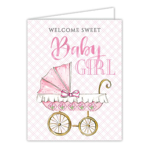 WELCOME SWEET BABY GIRL CARD