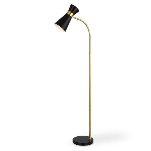 Gold and Black Floor Lamp