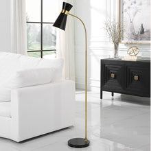 Gold and Black Floor Lamp