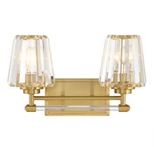 GARNET 2-LT BATHROOM VANITY LIGHT IN WARM BRASS