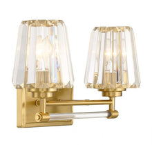 GARNET 2-LT BATHROOM VANITY LIGHT IN WARM BRASS