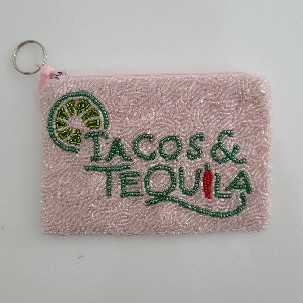 Tacos and Tequila Pink Coin Purse