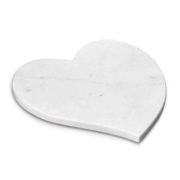 White Marble Heart Board