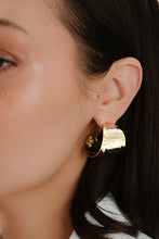 Hammered Cupped Hoop Earring