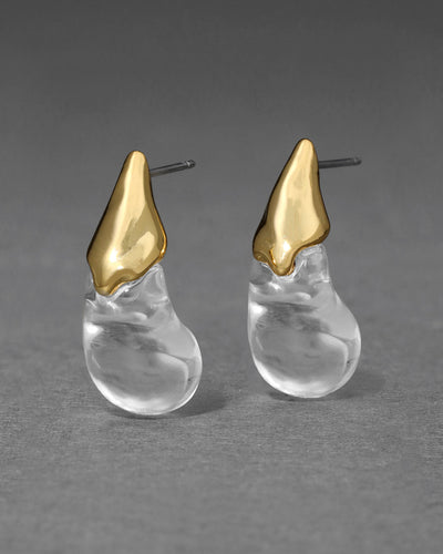 Liquid Lucite Arched Small Post Earring