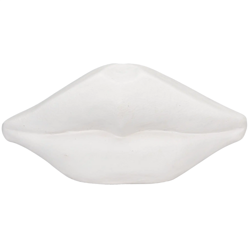 Lips Sculpture, White Fiber Cement