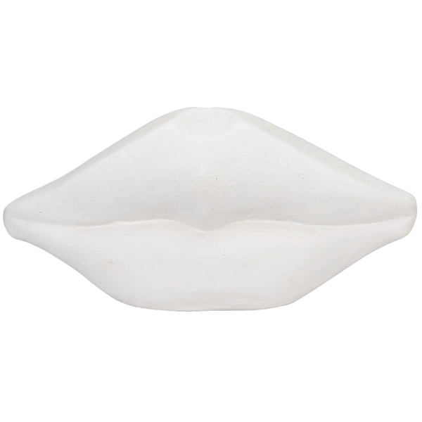 Lips Sculpture, White Fiber Cement