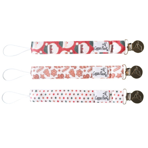 Gingerbread Binky Clip 3PK