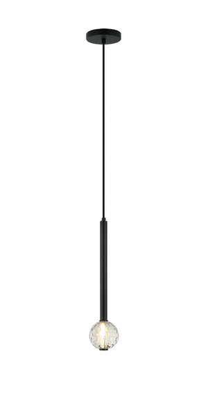 WINDCHIMER 1 LIGHT PENDANT, MATTE BLACK