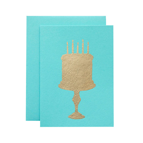 BLUE BIRTHDAY CAKE CARD