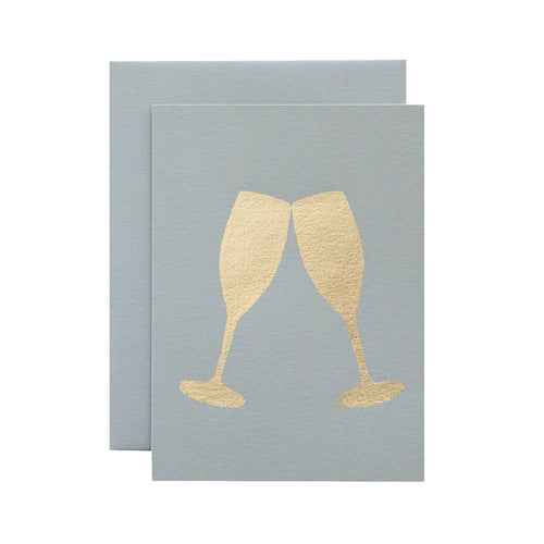 GREY CHAMPAGNE FLUTES CARD