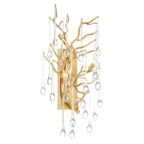 ANITA 3 LIGHT WALL SCONCE-GOLD LEAF