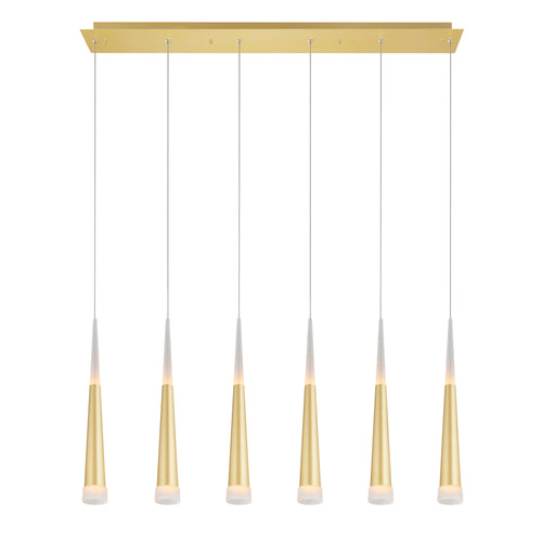 ANDES LED POOL TABLE CHANDELIER- SATIN GOLD