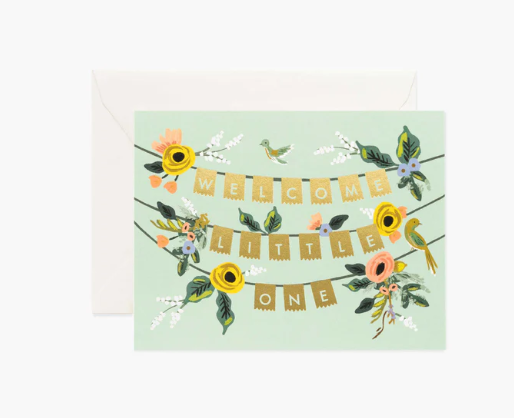Welcome Garland Baby Card