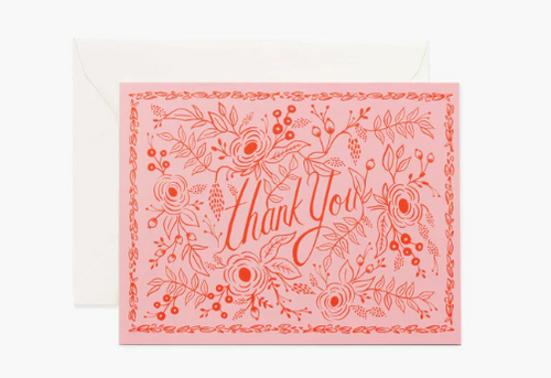 Rose Thank You Card