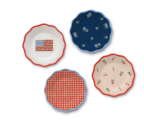 Americana Melamine Assorted Dessert Plates