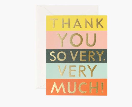 Color Block Thank You Card