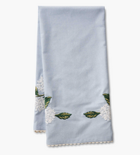Hydrangea Embroidered Tea Towel