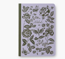 English Rose Stitched Notebook Set