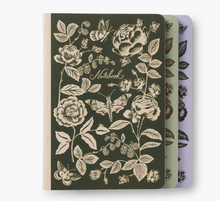 English Rose Stitched Notebook Set