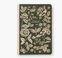 English Rose Stitched Notebook Set