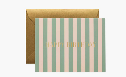 Cabana Stripe Birthday Card