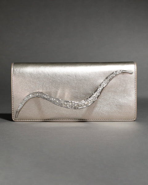 Crystal Curve Side Handle Clutch