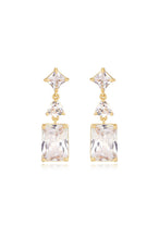 REFLECTIVE CRYSTAL DANGLE EARRING