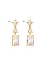 REFLECTIVE CRYSTAL DANGLE EARRING