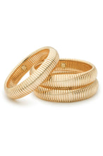 Flex Snake Gold Chain Stretch Bracelet Set