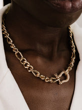 CUFFED LOVE CHAIN LINK NECKLACE