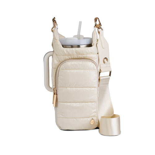 Hydrobag Handle Ivory Glossy With Vegan Leather Trimmed Strap