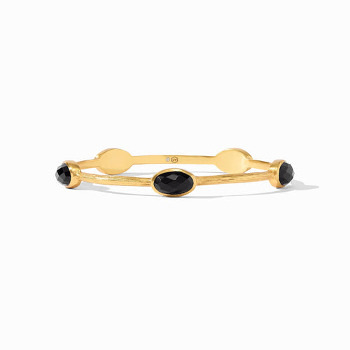 IVY STONE BANGLE-MEDIUM-OBSIDIAN BLACK