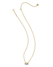 BAILEY PAVE GOLD SHORT PENDANT NECKLACE- WHITE CRYSTAL