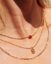 Cailin Crystal Gold Pendant Necklace-Red Crystal