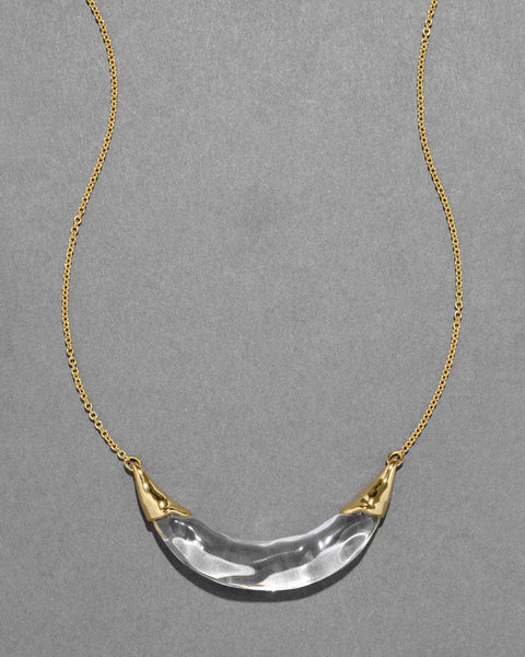 Liquid Lucite Large Crescent Necklace