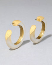 LUMINOUS GOLD LUCITE GOLD DIPPED HOOP EARRING