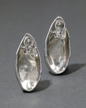 MOLTEN SILVER PUFFY TEARDROP POST EARRING