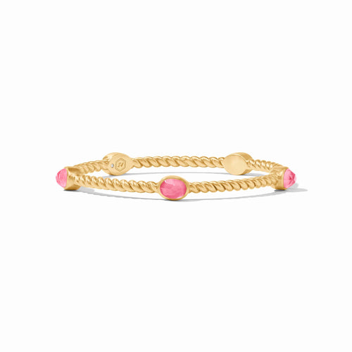 NASSAU STONE BANGLE- PEONY PINK- MEDIUM