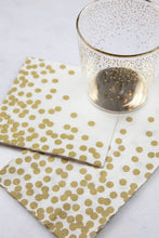 GOLD CONFETTI COCKTAIL NAPKIN