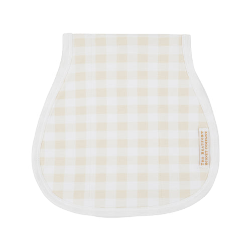 Oopsie Daisy White Gingham Burp Cloth