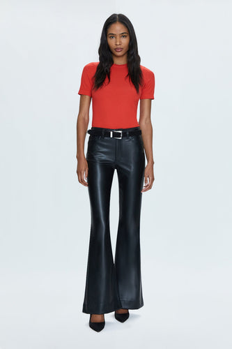 KINSLEY SLATE BLACK LEATHER PANT