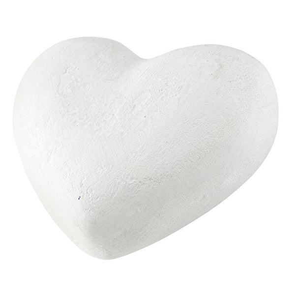 Large White Paper Mache Heart