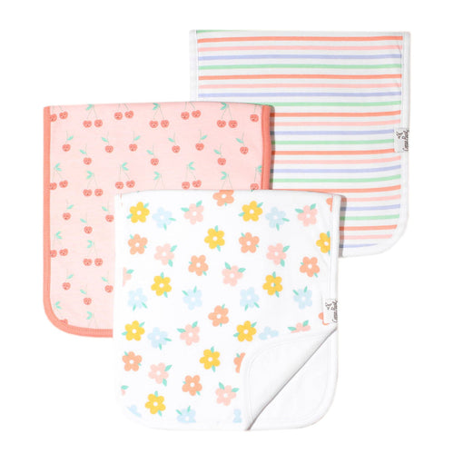 Cherry Burp Cloth Set 3PK