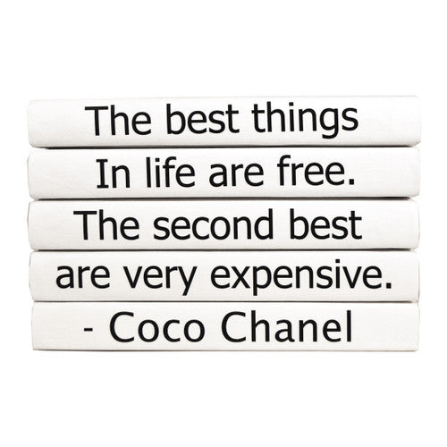 Buy Coco Chanel, Decorative Quote Book Set, The Best Things in